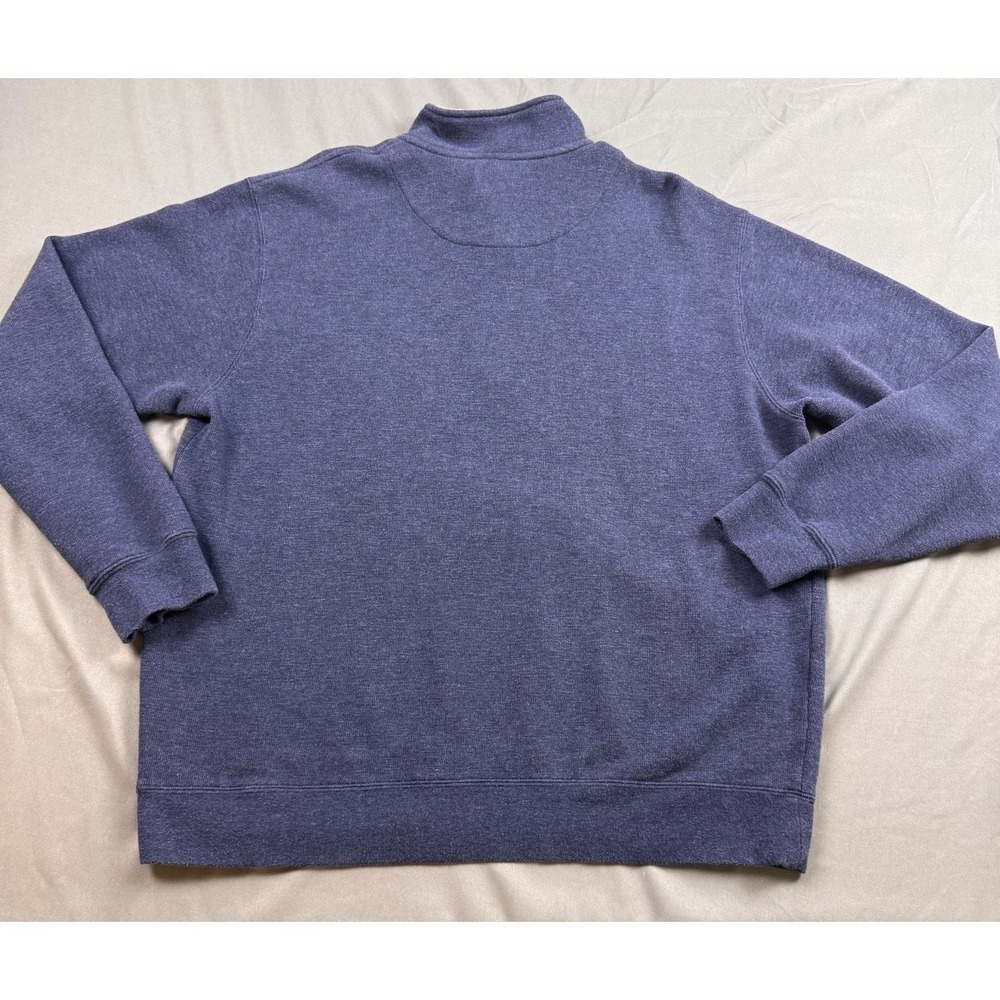 Orvis 1/4 Zip Pullover Sweater Pima Cotton Mens Large Navy Casual Comfy Outdoor - Picture 12 of 13